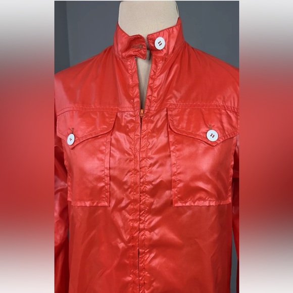 Vintage Ernst Engel Designer Red Nylon Windbreaker Jacket Men's S - Picture 2 of 6
